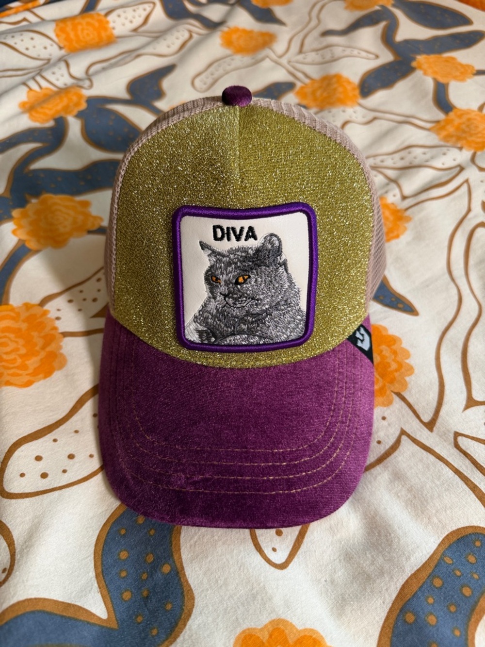 Goorin Bros. The Farm Diva Cat Patch Trucker Hat